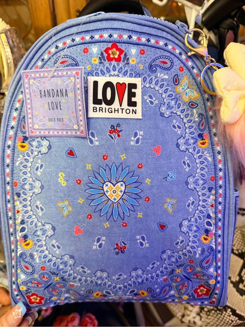 Brighton NWT Bandanna Backpack Denim color